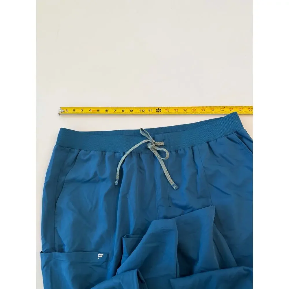 NWT Fabletics Scrub Set Vital Top/Ion Pant Womens 2X/Tall Caribbean Blue READ - Picture 13 of 16